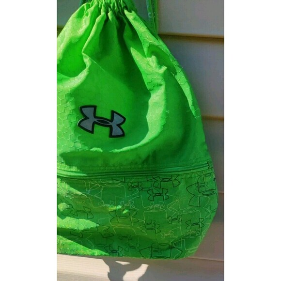 Under Armour Backpack Green Drawstring Tote Bag RN#104409 Bookbag - Picture 2 of 14